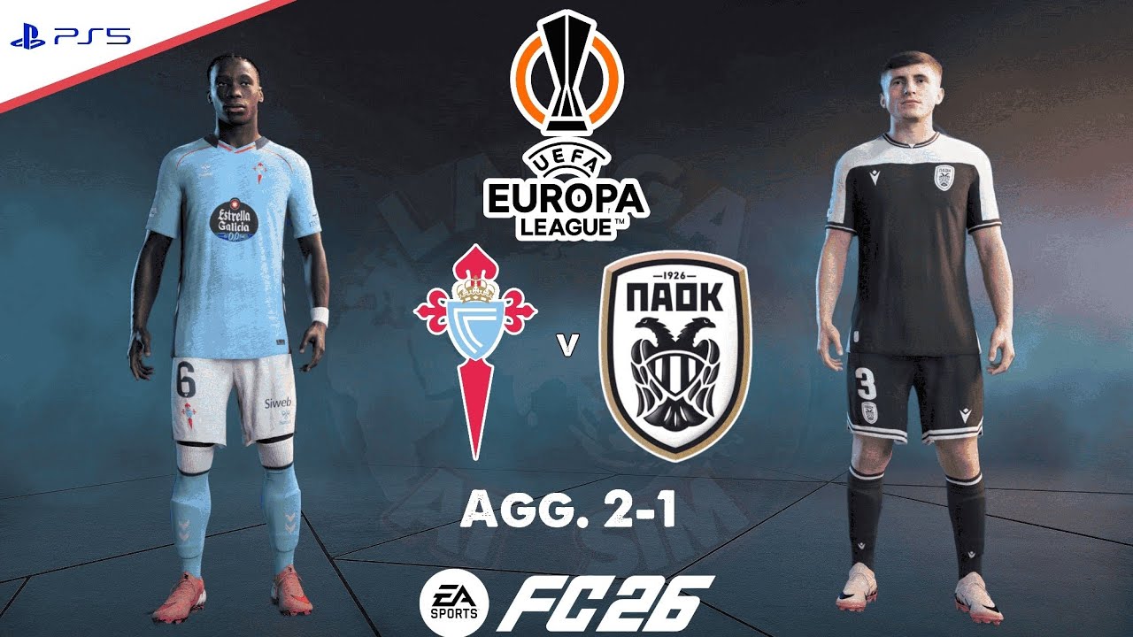 Celta Vigo v PAOK | UEFA Europa League 25/26 Playoffs | Full Match Simulation | FC 26 PS5™[4K]
