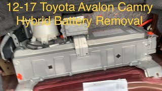 12-17 toyota avalon camry hybrid battery removal how to