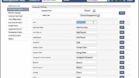How to change Header language from Admin