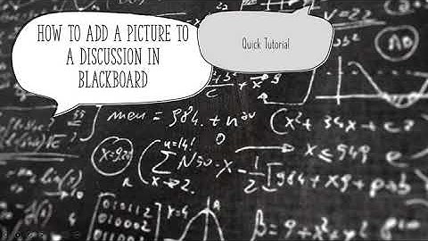How to Add a Picture to a Blackboard Discussion