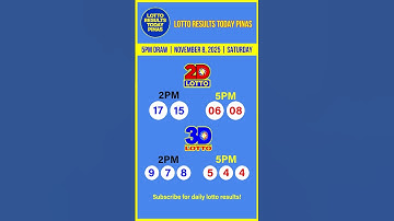 PCSO 2D 3D Lotto Results Today 5pm Draw Friday Saturday 8, 2025 #lottoresulttoday