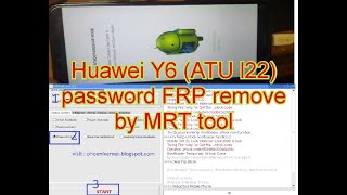 Huawei Y6 2018 ATU l22 password FRP remove by MRT