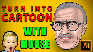 Turn Photo Into Cartoon with Mouse in illustrator | Vector Face Avatar