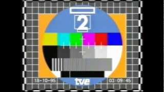 Cuando el himno y la bandera de España cerraban la emisión de La 2 de TVE (18.10.1995)