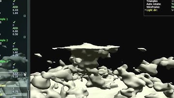 Metaballs and 3D Perlin noise: modeling a terrain patch