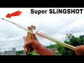 How to Make powerful Slingshot at Home Easily.DIY Slingshot making at Home