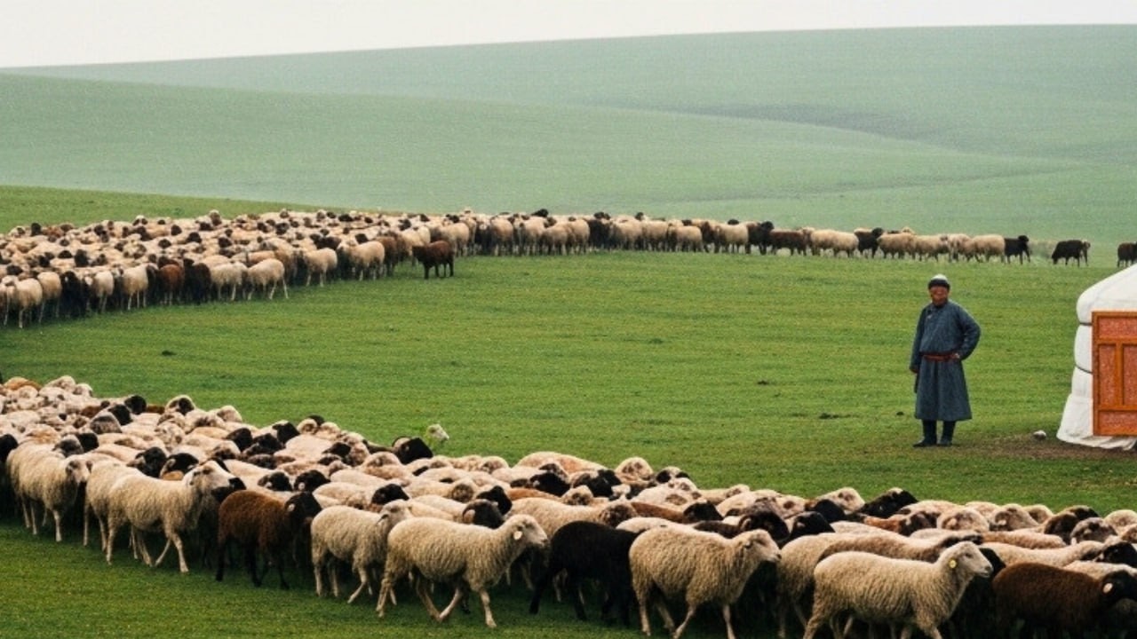 NOMAD LIFE Peaceful Rainy Herding and Evening Cooking in Mongolia - YouTube