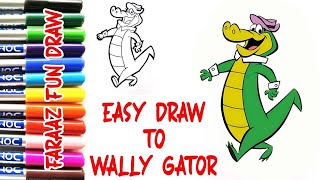 How to easy draw a wally gator / easy and beautiful drawing #faraazfundraw