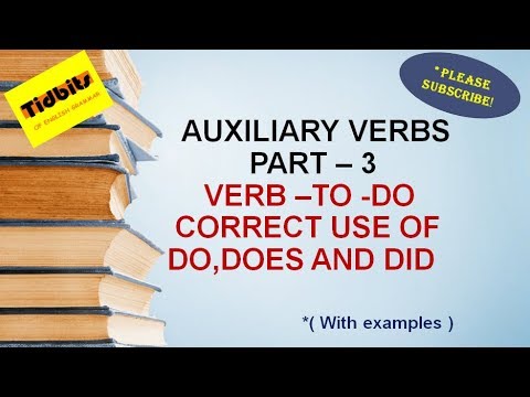 use of do, does and did - Auxiliary Verb Part 3- English Grammar