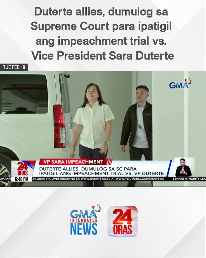 Duterte allies, dumulog sa Supreme Court para ipatigil ang impeachment trial vs... | 24 Oras