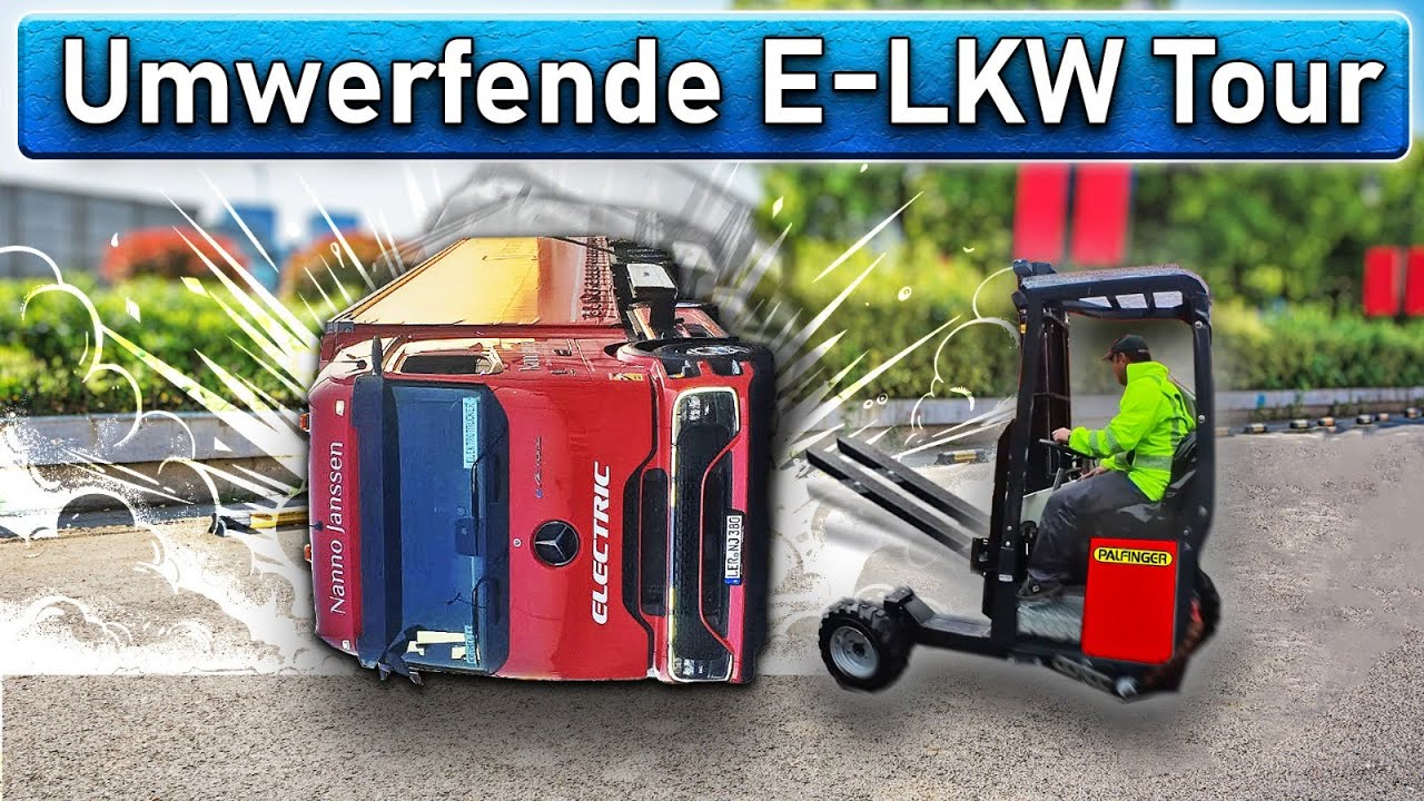 eActros 600 machen so, Elektro-Stapler machen so...UNFALL (das gibt ÄRGER vom Chef)
