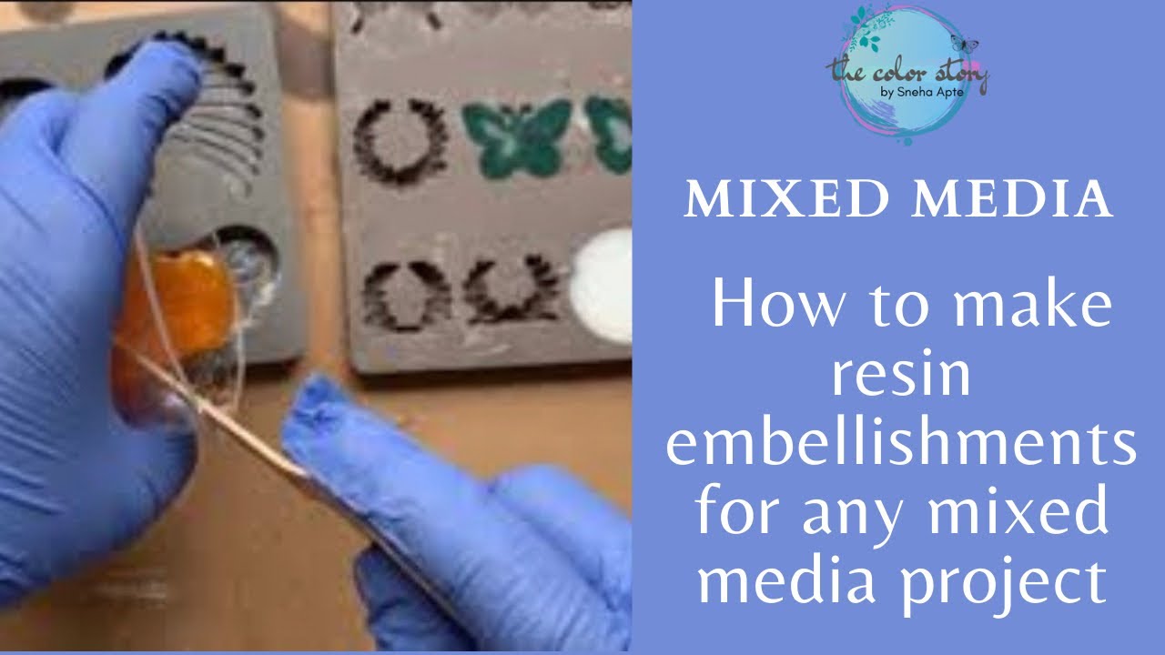 How to make resin embellishments for any mixed media project YouTube