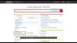Full Lexis AdvanceTutorial: Access History List Update