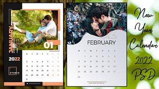New Year Calendar 2022 PSD !! 2022 Year Calendar PSD !! New Year Calendar PSD Templates screenshot 5