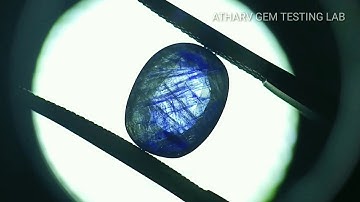 Natural Blue Sapphire Inclusions | Bangkok Neelam | Gemology | Gemstone Testing Video | AGTL Bhopal