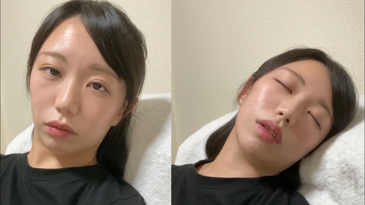 【210】人気の23歳モデル愛茉さん睡魔に襲われ寝息が、、Popular 23-year-old model Ema sleeping snoring