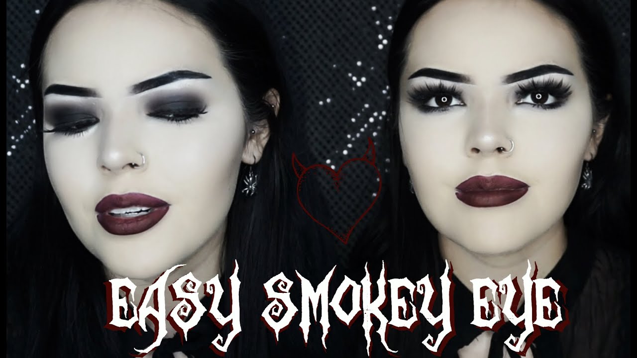 Easy Smokey Eye! | (My fav go-to goth look!) - YouTube