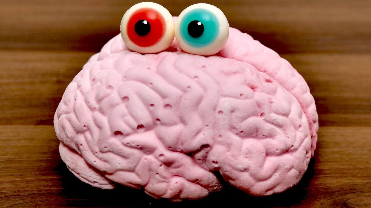 巨大な脳みそマショマロと目玉グミを食べる！Big Brain Marshmallow & Eyeball Gummy Candy Halloween sweets