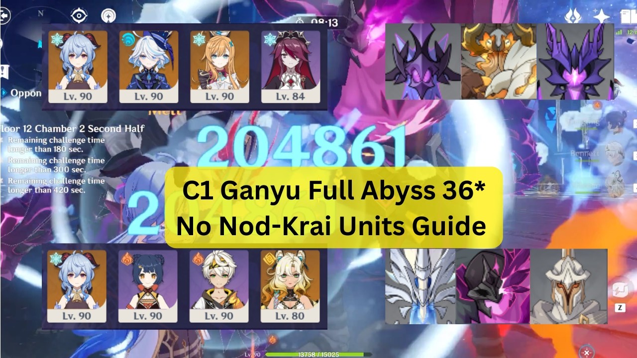 C1 Ganyu NO NOD-KRAI Full Abyss 36* Clear (6.3b-6.4 Abyss)