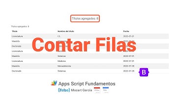 Apps Script 49 -  Contador de filas de una tabla HTML