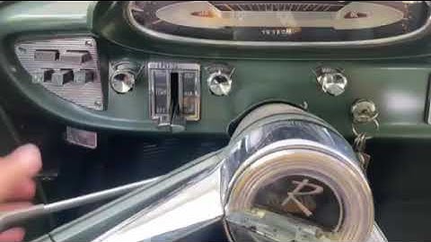 Starting and driving a vintage car with push-button automatic transmission.