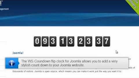 Joomla Flip Clock Count Down Module