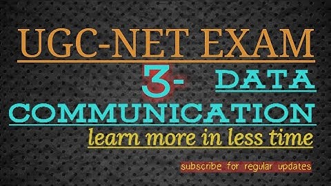 UGC-NET first paper Data communication..