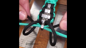 "Rhombus" Hex Nuts paracord keychain #shorts