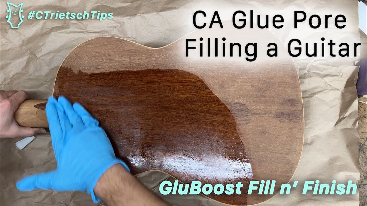 How to Superglue Pore Fill a Guitar or Ukulele with GluBoost Fill n