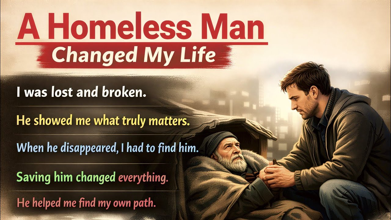 A Homeless Man Changed My Life | A True Emotional Story Learn English Through Story 