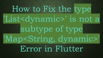 How to Fix the type 