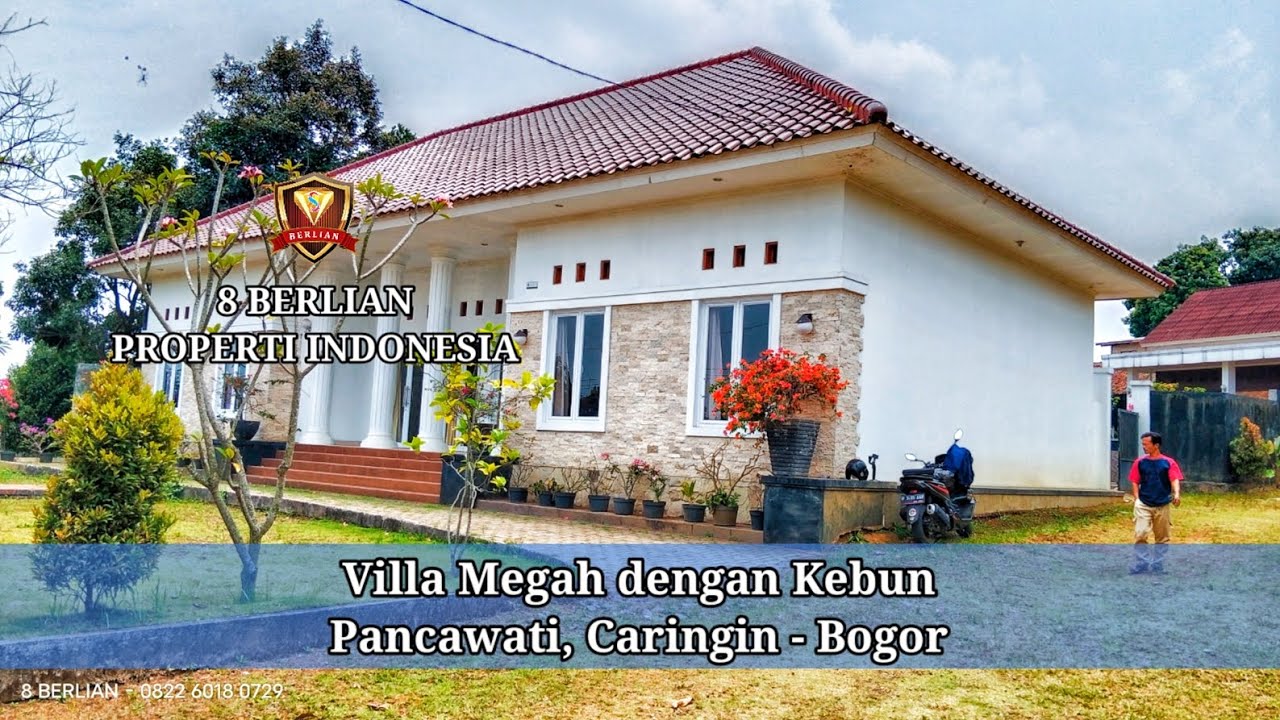 Dijual Villa Megah dengan kebun view gunung, hutan dan lembah 5.000 m² Pancawati Caringin Bogor