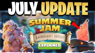 🚨JULY UPDATE SNEAK PEEK - SUMMER JAM FULL DETAILS & 5 CRAZY THINGS COMING IN CLASH OF CLANS screenshot 1