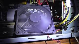 Stroboscopic effect (pulsed light over a fan)