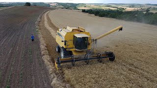 New Holland TX66 - John Deere 1085 - Wheat Harvest 2020
