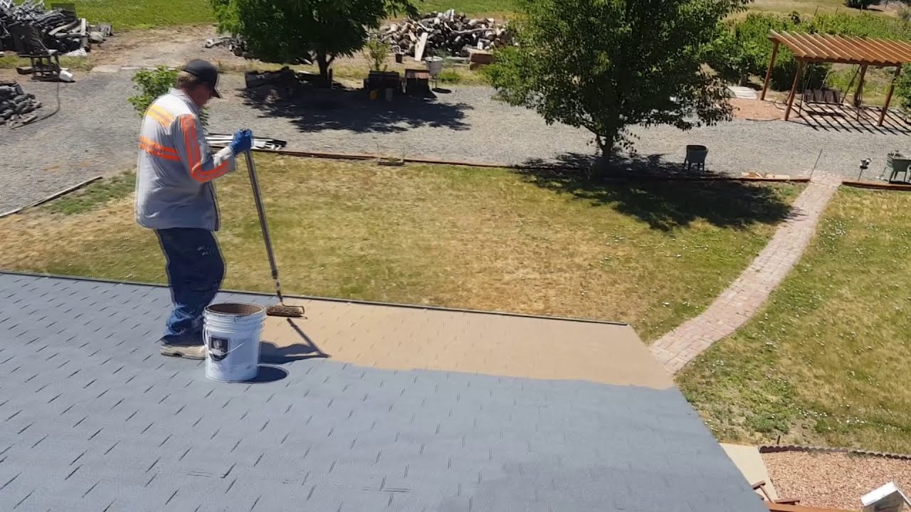 Coating over Shingles ( Old Roof Repair) - YouTube
