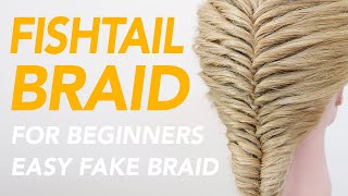 Easy Faux Fishtail Braid For Beginners - How To Fake A Fishtail Braid - No Braiding Only Elastics!!