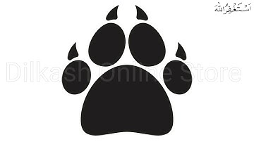 Step by step draw easy paw print for kids - How to draw a paw print step by step