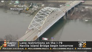 Neville Island Bridge Lane Restrictions To Take Effect Monday