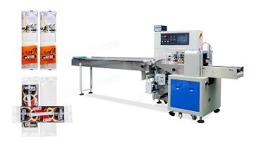 Down Paper Flow Wrapping Machine With Three Servos