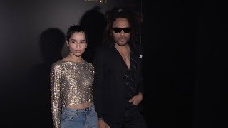 Zoe Kravitz and father Lenny Kravitz at St Laurent Photocall in Paris
