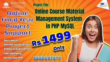 Online Course Material Management System in #php #MySQL #finalyearproject #madurai #besttraining #c