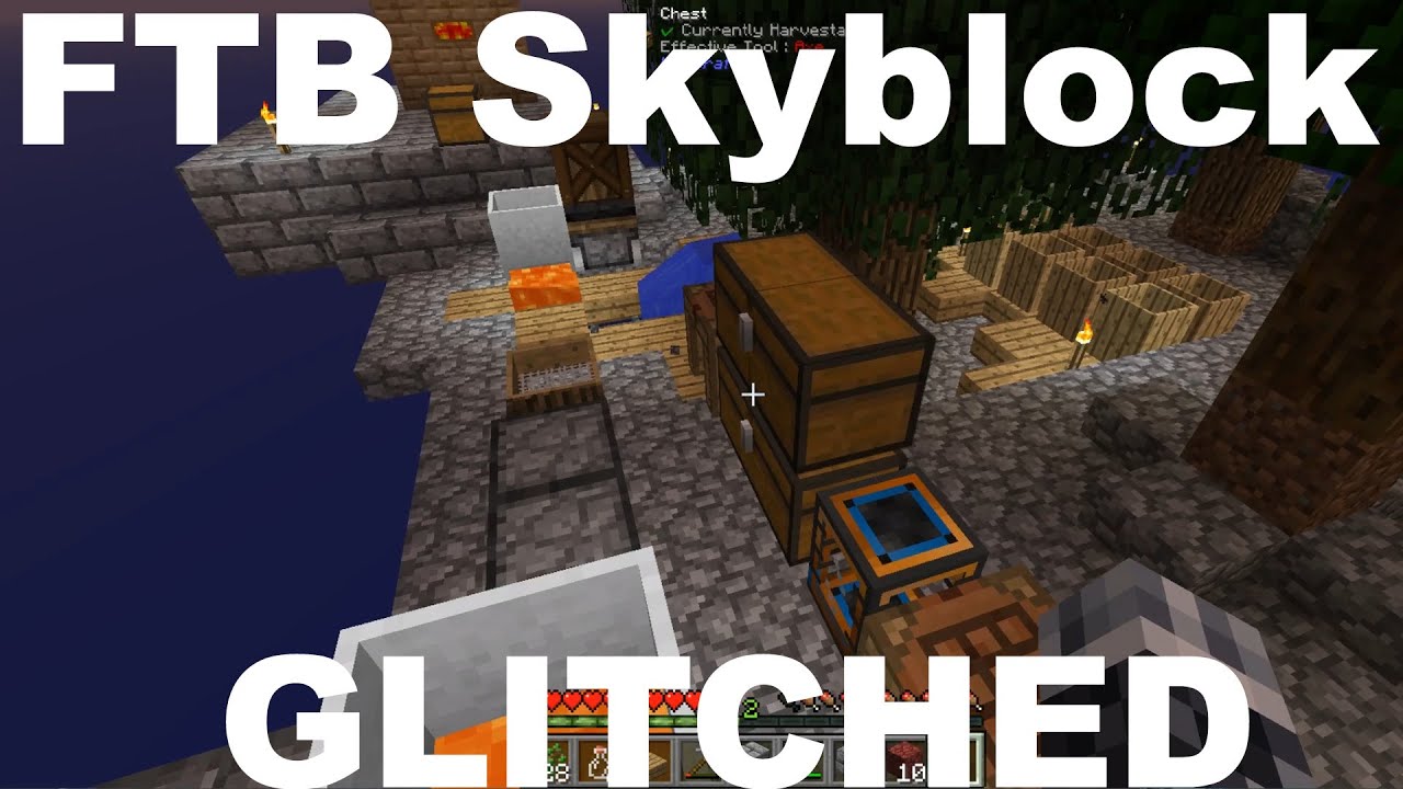 FTB Infinity Evolved Skyblock - Glitched Chunk! - Episode 2 - YouTube