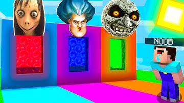 Minecraft NOOB vs PRO vs HACKER vs GOD BATTLE NEW SCARY PORTAL CHALLENGE in Minecraft AVM Animation