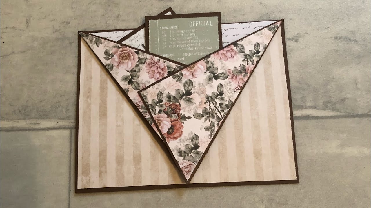 TUTO CARTE facon enveloppe facile / papier scrapnjoy