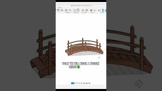 3D Wooden Bridge in Fusion 360! #mariuscad #fusion360 #wooden #bridge #shorts #viral #subscribe