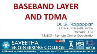 Baseband Layer and TDMA | Unit 2 -  CS8591 - Computer Networks