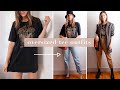 How to Style an Oversized T-shirt *Without Bike Shorts* | Capsule Outfit Ideas | by Erin Elizabeth