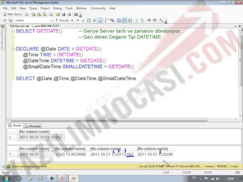 Bölüm 16- Tarih Tipleri Bölüm 1