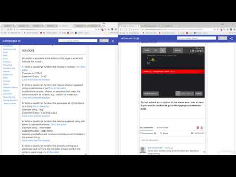W3 JavaScript Function 1 Part 1